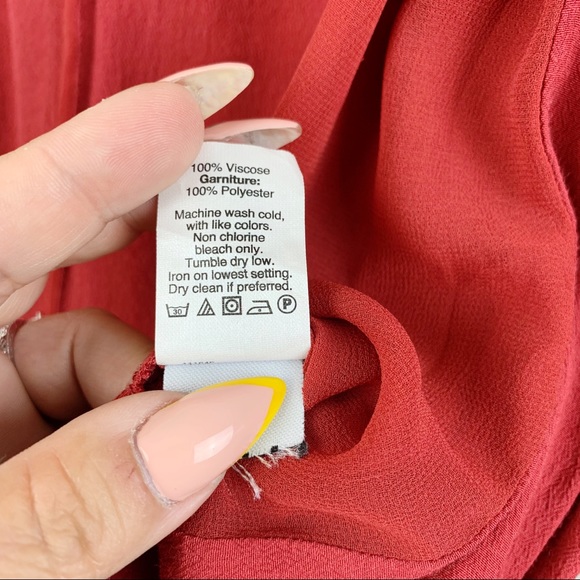 Madewell Red Trapeze Cropped Tank sz 6 - Picture 6 of 7